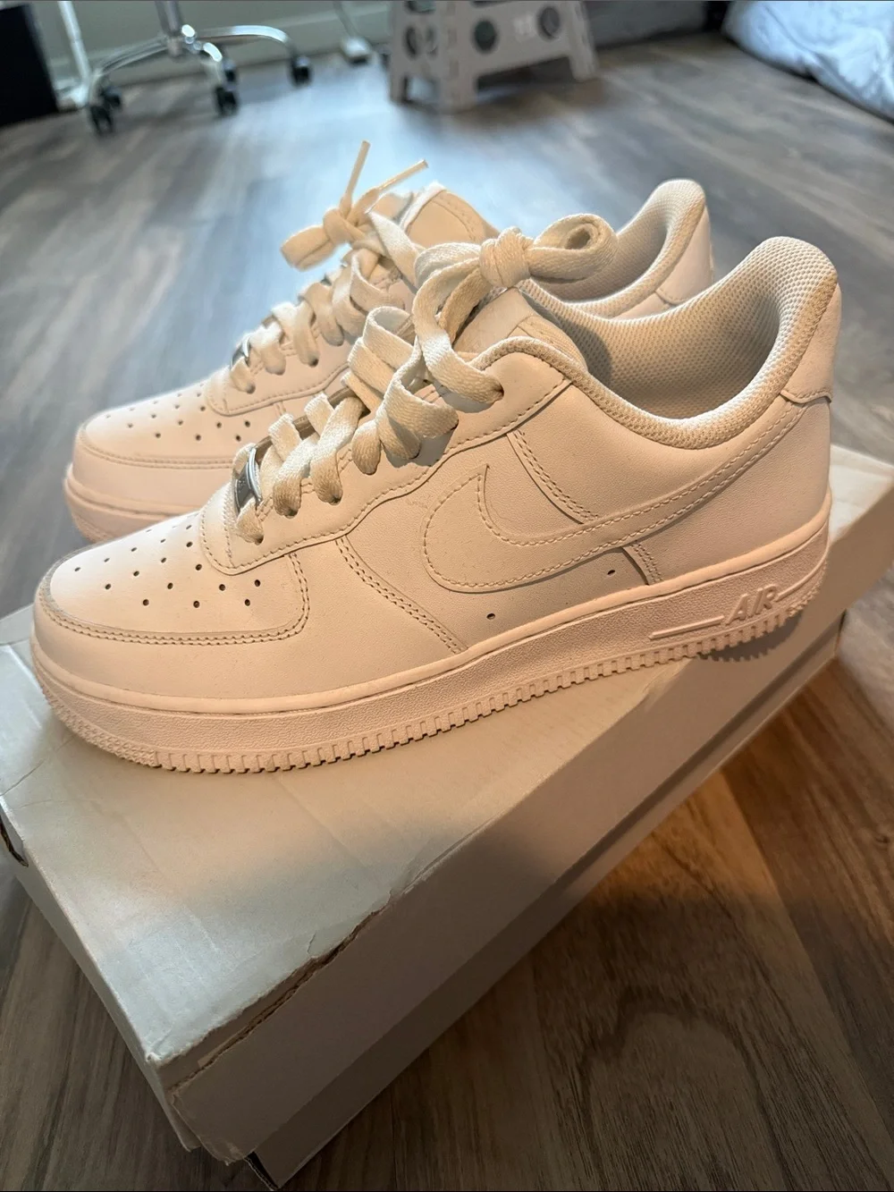 Nike All-White Low Top Air Force 1 ‘07 Sneakers